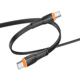 Cablu de date Borofone BX118, USB-C male - USB-C male, 1 m, Black