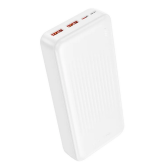 Baterie portabila Borofone BJ80A, 20000 mAh, 2 x USB-A, 1 x USB-C, White