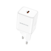 Incarcator retea Borofone BN6, 1 x USB-C, 20 W, White