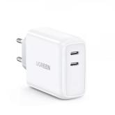 Incarcator retea Ugreen CD199, 2x USB-C, 3A, White