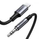 Cablu Ugreen US315, Lightning - 3.5mm jack, 1m, Black