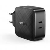 Incarcator retea Ugreen CD216, 2x USB-C, 3A, Black
