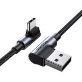 Cablu de date Ugreen US176, USB 2.0 male - USB-C male, 3 m, Black