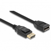 Cablu Delock 80002, DisplayPort male - DisplayPort female, 2m, Black