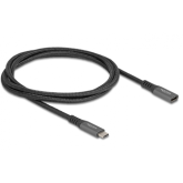 Cablu Delock 80022, USB-C male - USB-C female, 1m, Black
