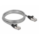 Patch Cord Delock 80109, U/FTP, Cat6a, 2m, Silver