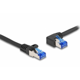 Patch Cord Delock 80217, S/FTP, Cat6a, 0.5m, Black