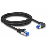 Patch Cord Delock 80223, S/FTP, Cat.6A, 2m, Black