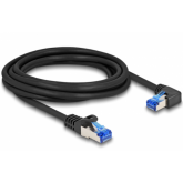 Patch Cord Delock 80224, S/FTP, Cat.6A, 3m, Black
