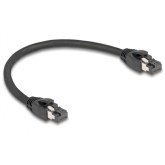 Patch Cord Delock 80231, S/FTP, Cat.8.1, 25cm, Black