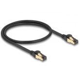 Patch Cord Delock 80247, S/FTP, Cat6a, 0.5m, Black