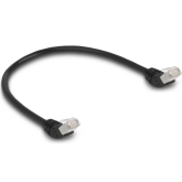 Patch Cord Delock 80260, S/FTP, Cat.6a, 0.5m, Black
