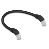 Patch Cord Delock 80273, S/FTP, Cat6a, 0.25m, Black