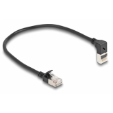 Patch Cord Delock 80285, S/FTP, Cat.6a, 0.25m, Black