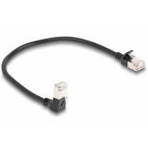 Patch Cord Delock 80303, S/FTP, Cat6a, 0.25m, Black