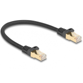 Patch Cord Delock 80315, S/FTP, Cat.6A, 0.25m, Black