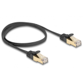 Patch Cord Delock 80324, U/FTP, Cat.6A, 0.5m, Black