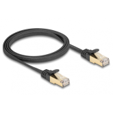 Patch Cord Delock 80325, U/FTP, Cat.6A, 1m, Black