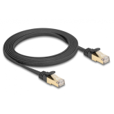 Patch Cord Delock 80326, U/FTP, Cat.6A, 2m, Black