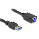 Cablu Delock 80485, USB-A male - USB-B male, 1m, Black