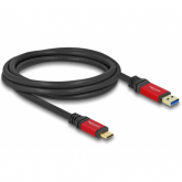 Cablu de date Delock 80617, USB-A male - USB-C male, 1m, Black