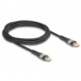 Cablu de date Delock 80764, USB-C male - USB-C male, 2m, Black-Transparent
