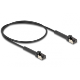 Patch Cord Delock 80939, U/FTP, Cat.8.1, 0.5m, Black
