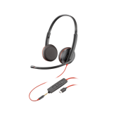 Casti cu microfon Poly by HP Blackwire C3225, 3.5mm jack/USB-C, Black