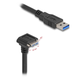 Cablu Delock 81030, USB-A male - micro USB-B, 1m, Black