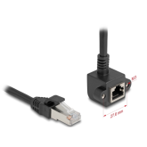 Cablu Delock 81040, RJ45 male - RJ45 female, 0.25m, Black