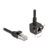 Cablu de retea Delock 81041, RJ45 male - RJ45 female, 0.5m, Black