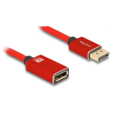 Cablu Delock 81082, DisplayPort female - DisplayPort male, 2m, Red