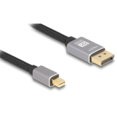Cablu Delock 81093, mini DisplayPort male - DisplayPort, 3m, Gray