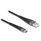 Cablu de date Delock 81121, USB-A male - USB-C male, 1m, Black