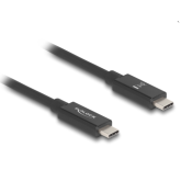 Cablu de date Delock 81210, USB-C male - USB-C male, 0.5m, Black