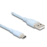 Cablu de date Delock 81221, USB-A male - USB-C male, 0.5m, Blue
