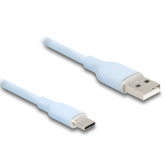 Cablu de date Delock 81222, USB-A male - USB-C male, 1m, Blue
