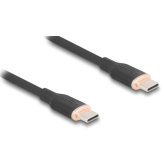 Cablu de date Delock 81237, USB-C male - USB-C male, 0.5m, Black