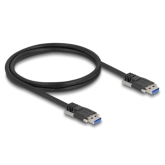 Cablu Delock 81254, USB male - USB male, 1m, Black
