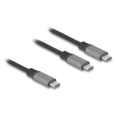 Cablu de date Delock 81271, 2 x USB-C male - 1 x USB-C male, 1.2m, Black