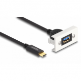 Cablu Delock 81388, USB 3.1 female - USB-C male, 1m, Black