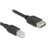 Cablu Delock 81528, USB-B male - USB-A female, 0.2 m, Black
