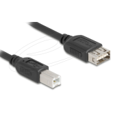 Cablu Delock 81533, USB-A female - USB-C male, 5 m, Black