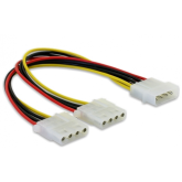 Cablu Delock 82100, 4pin Molex male - 2x 4pin Molex female, 0.10m