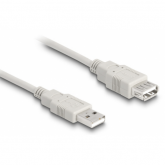 Cablu Delock 82240, USB-A 2.0 male - USB-A 2.0 female, 3m, White