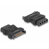 Adaptor Delock 82326, SATA 15 Pin male - SATA 4 Pin female, Black