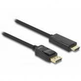 Cablu Delock 82587, DisplayPort male - HDMI male, 2m, Black
