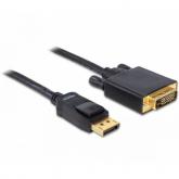 Cablu Delock 82592, DisplayPort male - DVI-D male, 3m, Black