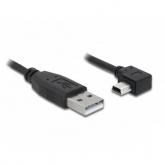 Cablu Delock 82684, USB 2.0 Male - Mini USB Male, 5m, Black
