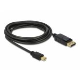 Cablu Delock 82699, Mini DisplayPort male - DisplayPort male, 3m, Black